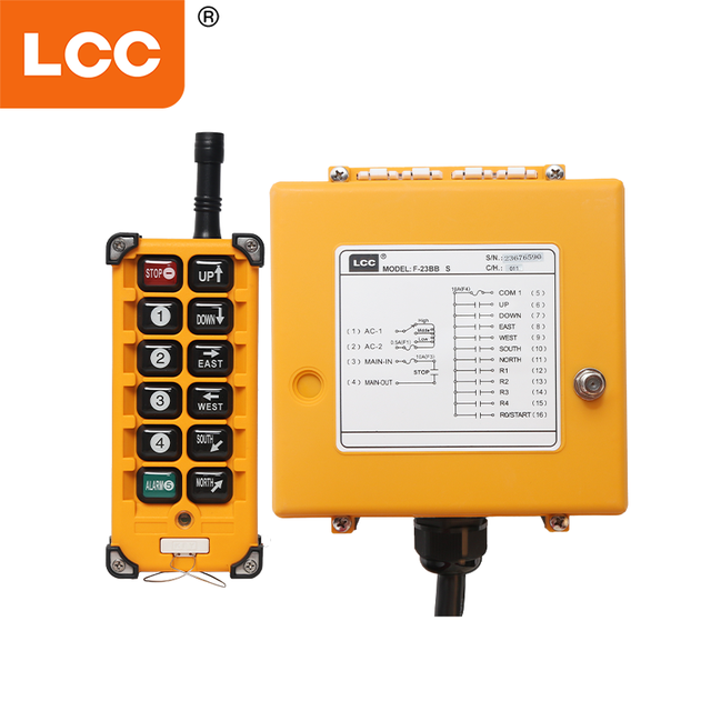 F23-BB Telecrane Radio Transmitter Receiver 24 Volts 10 Button Industrial Hoist Wireless Remote Control