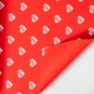 Nouveau papier d'emballage pour bouquet de fleurs, style Saint-Valentin, en forme de cœur, impression bicolore, papier floral imperméable - Product Image 3