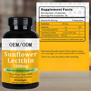 Suplemen kesehatan dewasa, bunga matahari lecitin kapsul lembut dukungan kekebalan tubuh bukan untuk wanita hamil & tidak hamil anak-anak - Product Image 2