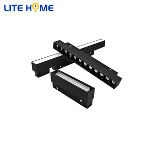 NEW Black Flood Spot Magnetic Track Light 48V RA8 90 LED Line Lamp Dimmable LED Track Rails Light 10W 20W 30W Aluminum Modern 80