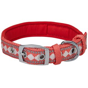 Collar Personalizado para Perro, Correa para Mascotas, Suave y Cómodo, Estilo a Cuadros Rojos, Diseño Acolchado, Collar Ajustable para Perro - Product Image 1