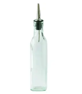 8 oz / 16 oz glass oil and vinegar bottle with an inverted nozzles