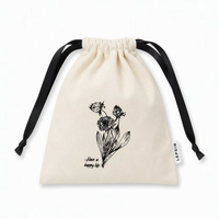 Sac en mousseline blanche en gros avec cordon de serrage, écologique, personnalisable avec logo imprimé, en coton biologique, pour emballage cadeau, bougies, pochette anti-poussière