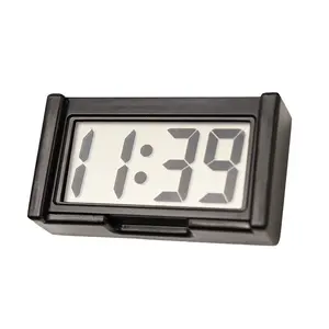 Reloj adhesivo para vehículo, Jumbo de hora y día con pantalla LCD, Mini palo automotriz en reloj/tablero de coche, Digital