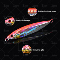 TOLURE Excelente 160g 200g Jigs de pesca de metal Línea de corriente Diseño biónico con señuelo luminoso Venta caliente para Jigging de Río