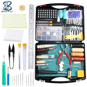 Kit de herramientas artesanales de cuero, kit de herramientas de cuero para trabajo artesanal, precio barato