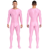 Costumes sexy pour hommes, combinaison en spandex, combinaison brillante, combinaison effet mouillé, combinaison intégrale pour homme, lingerie en soie, combinaison en latex