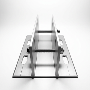 Abrazadera ranurada de aluminio para techos de junta alzada, tira de montaje metálica para techos fotovoltaicos con perno pasante para soportes solares, venta al por mayor OEM - Product Image 3
