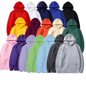 남자의 운동복 풀오버 유행 캐주얼 및 다용도 후드 운동복 단색 빈 트렌드 탑 - Product Image 1