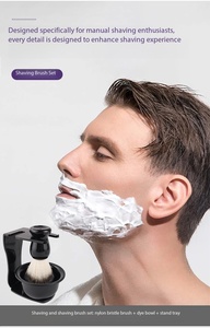 Pennello da <span class=keywords><strong>Barba</strong></span> CLOUD di Alta Qualità per Uomo, Setole Sintetiche Morbide, Strumento per Rasatura con Manico in Legno per Barbieri e Saloni - Product Image 4