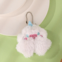 Porte-clés en peluche monstre pastel minimaliste, créature mignonne et moelleuse, décoration de sac pour usage quotidien et cadeaux