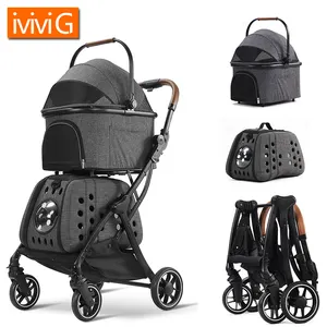 X200T Twins Pet Cat Carrier Kinderwagen Klapp Doppel wagen Allrad Dämpfung Dog Transporter Trolley