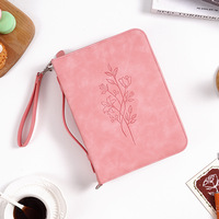 Housse de protection personnalisée en cuir PU pour Bible, avec fermeture éclair, pour le rangement des Écritures et la protection contre la poussière