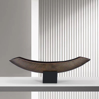 Modèle d'Ornements de Bateau Rétro Minimaliste Médiéval, Sculpture Abstraite d'Accessoires de Décoration Intérieure de Style Chinois