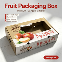 Boîte à fruits en carton ondulé kraft personnalisée avec logo, vente en gros, pour expédition et emballage cadeau de pommes, grenades et fruits frais