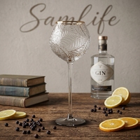 Samlife-BL24078 Verre à gin tonic en cristal sans plomb soufflé à la main avec logo personnalisé pour bar, verrerie spéciale et cadeau de mariage