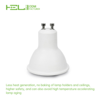 Lampu LED GU10 Grosir 3W 100 Derajat 280Lm 100-265V Semua Plastik Penutup PC Arus Konstan Hemat Energi