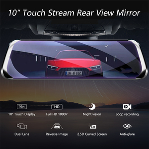 <span class=keywords><strong>Camera</strong></span> <span class=keywords><strong>DVR</strong></span> Gương Chiếu Hậu Xe Hơi Truyền Phát Trực Tiếp Ống Kính Kép 10 Inch Máy Ghi Hình Nhìn Đêm Hình Ảnh Đảo Chiều Full HD 1080P - Product Image 2