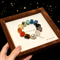 Bracelet en pierres de quartz naturelles colorées faites à la main, accessoires en argent avec pierres précieuses authentiques, bracelet tendance pour femme, cadeau