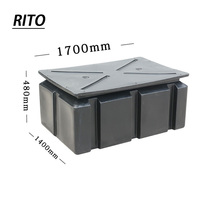 Flotteurs de ponton PE en plastique pied, Marine en bénique, en aluminium, aqua marina, réservoir modulaire noir
