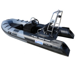 Haohai RIB390C 3.9m 12.8ft Motor Boat <b>Yacht</b> Sale PVC Fiberglass Semi-Rigid Inflatable Boat Engine Set 5 Persons Water-skiing Use - Product Image 2