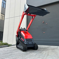 Mini-chargeuse compacte sur chenilles avec écran de surveillance numérique, composé de caoutchouc durable et haute efficacité