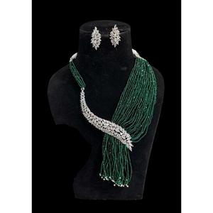Ensembles de collier Mala en perles de fiançailles de mariage de style ethnique Bollywood plaqué or pour femmes - Product Image 3
