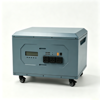 Station d'alimentation portable 5000W 16KWh LiFePO4, générateur solaire, stockage d'énergie de secours domestique, roues de chariot, alimentation extérieure