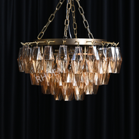 Plafonnier en verre de luxe moderne pour salon, personnalisation de l'éclairage, décoration de la maison, éclairage rond design