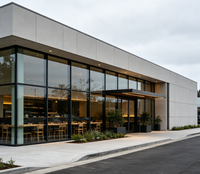 Restaurant préfabriqué haut de gamme à structure en acier, à un ou deux étages, avec intérieur personnalisé, pour la restauration en zone piétonne