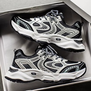 Nouvelles baskets respirantes en maille à lacets, antidérapantes, à semelle épaisse, décontractées, pour homme - Product Image 2