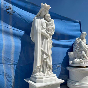 Décoration religieuse extérieure BLVE, statues <span class=keywords><strong>de</strong></span> la Vierge Marie et <span class=keywords><strong>de</strong></span> <span class=keywords><strong>l</strong></span>'Enfant Jésus sculptées à la main grandeur nature, sculpture en marbre <span class=keywords><strong>de</strong></span> la Vierge Marie pour <span class=keywords><strong>l</strong></span>'église - Product Image 2