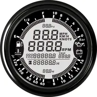 85mm Digital 6 In1 Multifunktion manometer 12V Voltmeter 10Bar Öldruck GPS Tacho U/min Wasser temperatur für Motorräder