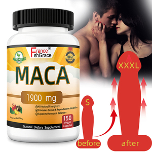 Shecome Maca Male Vitality Capsules Penis Enlargement Pills 1900mg Black Red Yellow Maca provide energy maca <b>supplement</b> for men - Product Image 1