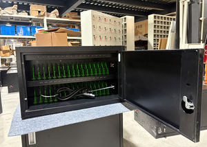 Station de charge pour 30 appareils pour ordinateurs portables et tablettes, armoire de charge murale verrouillable pour 30 tablettes/ordinateurs portables, <span class=keywords><strong>cadre</strong></span> noir - Product Image 3