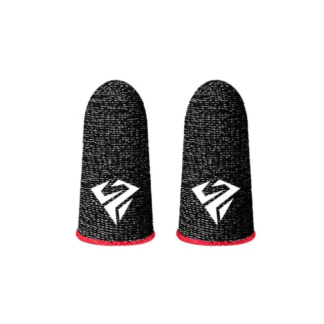 2 Pcs Mobile Game Fingertip Gloves Sweatproof Anti-Slip Touch Screen Finger Sleeve Breathable Gaming Fingertip Cover for Gamer