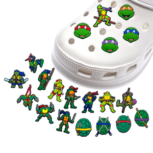 Hot Teenage Mutant <span class=keywords><strong>Ninja</strong></span> Diseñador de lujo PVC Shoe Charms Bulk Custom Wholesale Shoe Decoraciones Colorful Bulk Shoe Accessories - Product Image 1