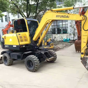 ฮุนได R60-7 6ตันเครื่องขุดล้อมือสองพร้อมปั๊มเกียร์เครื่องยนต์ Hino - Product Image 1