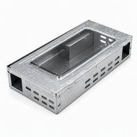 Piège à souris en acier galvanisé de qualité industrielle, station d'appât pour rongeurs avec fenêtre de visualisation transparente pour usine et jardin