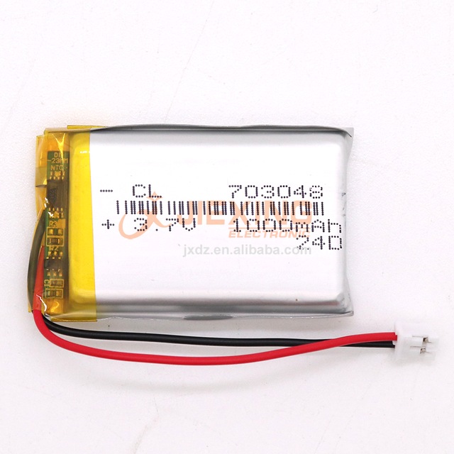 703048 3.7V 1000MAH Lipo Battery With Wires Connector PH 2.0mm Polymer Lithium Battery for MP4 MP5 Power Bank Toys