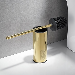 Support de sol <span class=keywords><strong>doré</strong></span> pour hôtel et maison, poignée miroir polie, <span class=keywords><strong>brosse</strong></span> de <span class=keywords><strong>toilette</strong></span> - Product Image 4