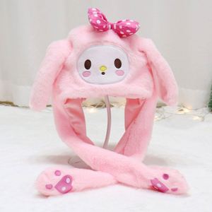 หมวกกระต่ายตุ๊กตาขนนุ่มปรับแต่งได้ พร้อมไฟ LED และหูขยับได้ ขนาด 50 ซม. ทำจากผ้ากำมะหยี่ สำหรับเด็กในงานปาร์ตี้คริสต์มาส - Product Image 1