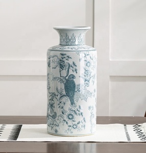 Vase à fleurs musulman blanc de style perroquet pour mariage, Vado Grandi Da Terra, céramique, décorations pour la maison - Product Image 4