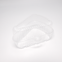 Fournisseur direct Emballage de boulangerie Pain Gâteau Sandwich Emballage à emporter Matériau personnalisé Boîte alimentaire en plastique transparent jetable triangulaire