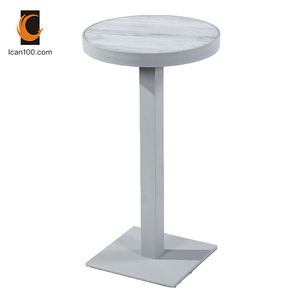 Mesa redonda de <span class=keywords><strong>Bar</strong></span> para cóctel, personalizada, 80cm, 32 pulgadas, alta, de mármol y vidrio, mesas de altura - Product Image 2