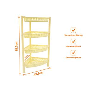 Plastic Space Saving Four Layers Modern Waterproof Corner Organizer <b>Shelf</b> Multi Color <b>Kitchen</b> Storage - Product Image 5