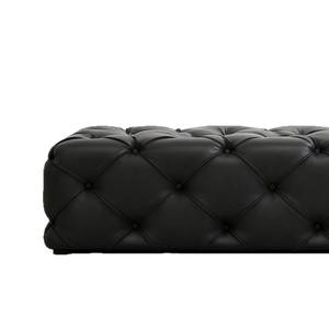 Minimalist Tufted Ottoman Leather <b>Sofa</b> Bench For Living Room Home Hotel Club - Product Image 4