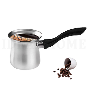 Vente en gros de chauffe-café de luxe chauffe-café turc en acier inoxydable avec poignée en silicone - Product Image 1