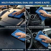 Serviette de nettoyage en microfibre tissée épaisse, écologique, séchage rapide, douce, avec logo personnalisé, pour le detailing automobile, séchage de voiture, 60x90cm, chiffon de lavage