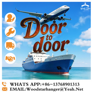 Dịch vụ móc áo gỗ tùy chỉnh, bán buôn số lượng lớn, móc áo in logo OEM/ODM cho cửa hàng bán lẻ, khách sạn - Product Image 3